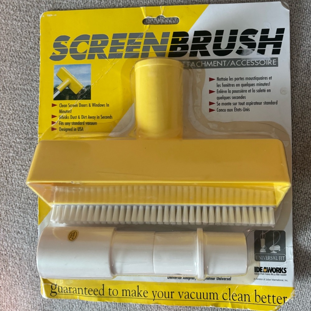 ScreenBrush Window & Door Screen Vacuum Attachment Universal Fit New in Package